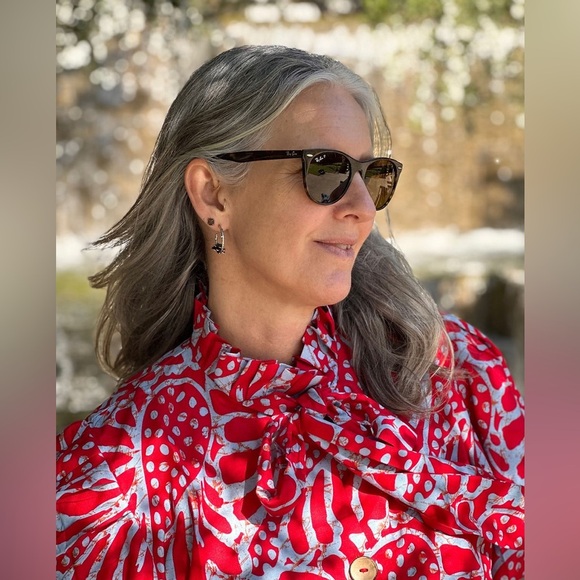 NWT Elisamama Kathy Blouse in Ruby Red - Picture 14 of 14